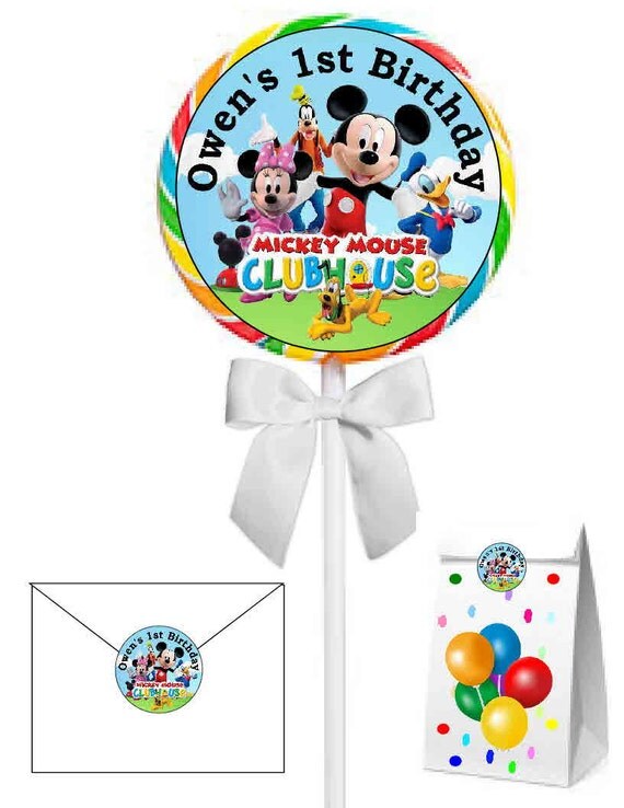 40 Large Mickey Mouse Clubhouse Birthday Party Stickers