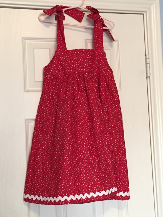 Red Floral Sundress by TheHonuandTheCrab on Etsy