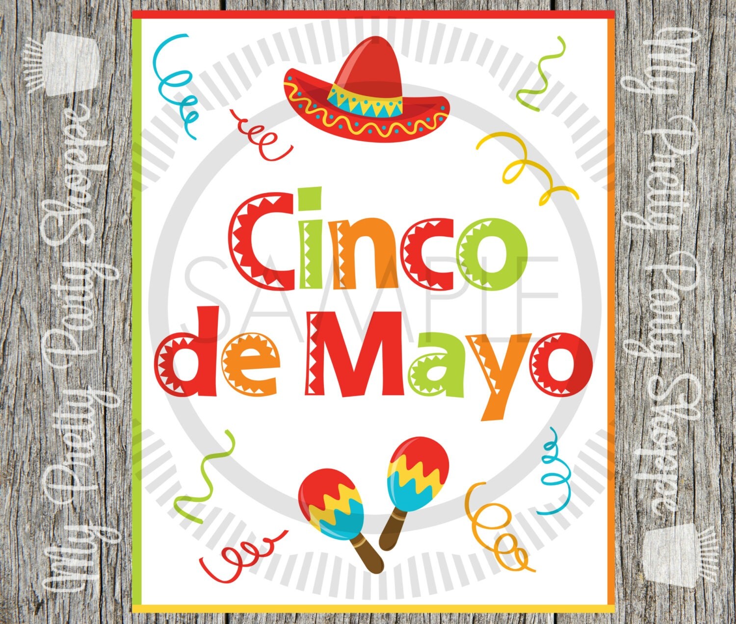 8x10 Printable Cinco de Mayo / Fiesta / Party / Sign INSTANT