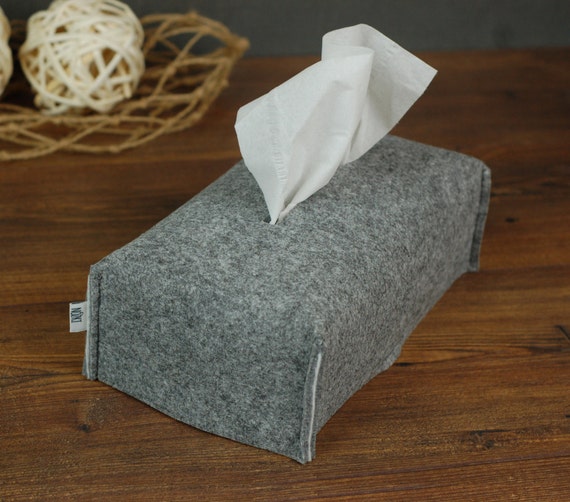 Fabric tissue box cover Felt Kleenex box etui Kitchen by popeq