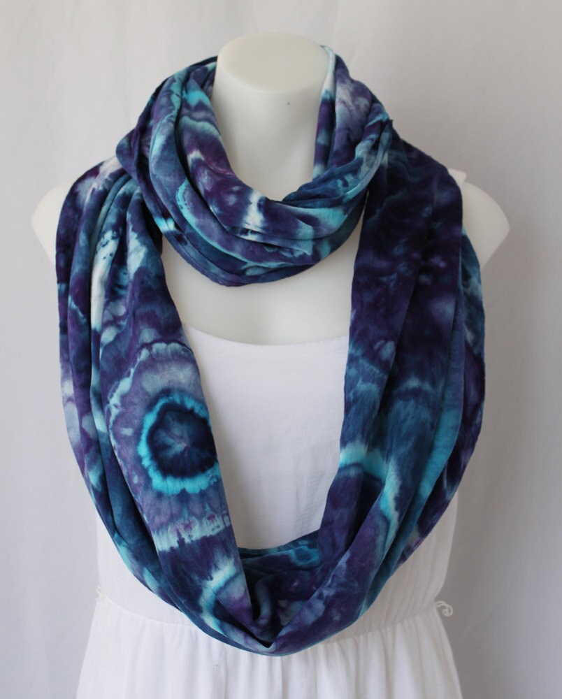 Infinity scarf Circle scarf Rayon scarf tie dye Mackenzies
