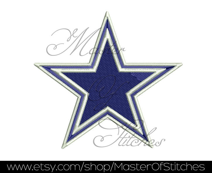 Football machine Embroidery Design dallas cowboys fill