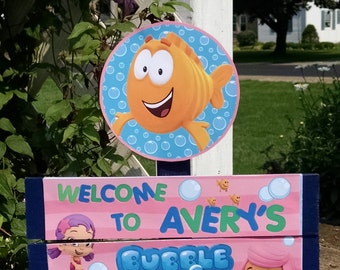 Bubble Guppies Birthday Yard Sign