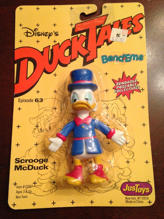 Disney Ducktales Bend Ems Uncle Scrooge Mcduck Vintage Toy