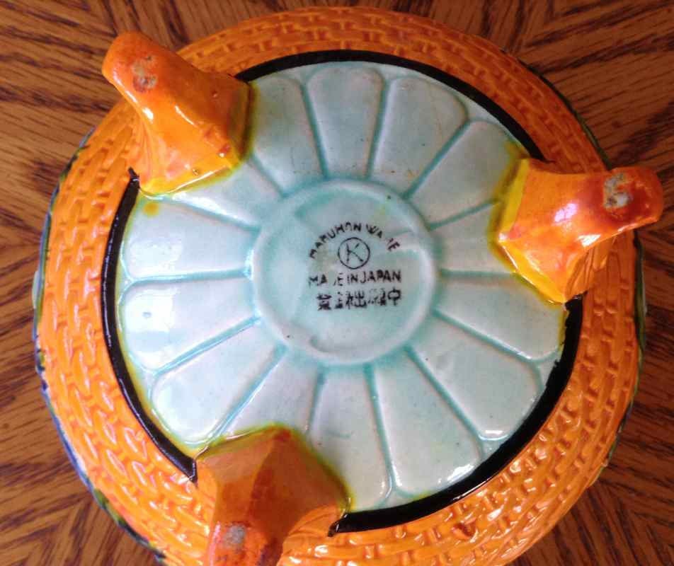 Vintage Maruhon Ware Incense Burner Made in Japan 1920s to