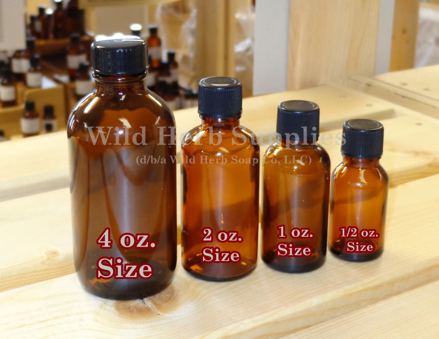 5 AMBER BOTTLES 1 2 Oz Size GLASS With Cone By WildHerbSupplies
