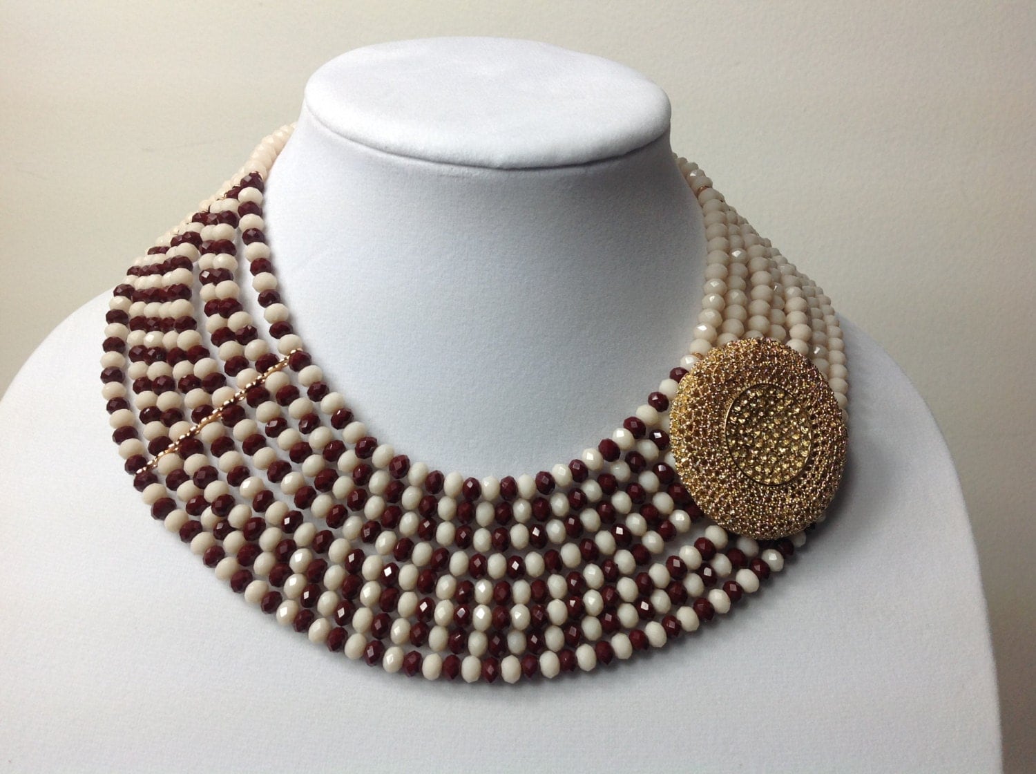 Bold & Beautiful Crystal Bead Necklace Set Nigerian Wedding