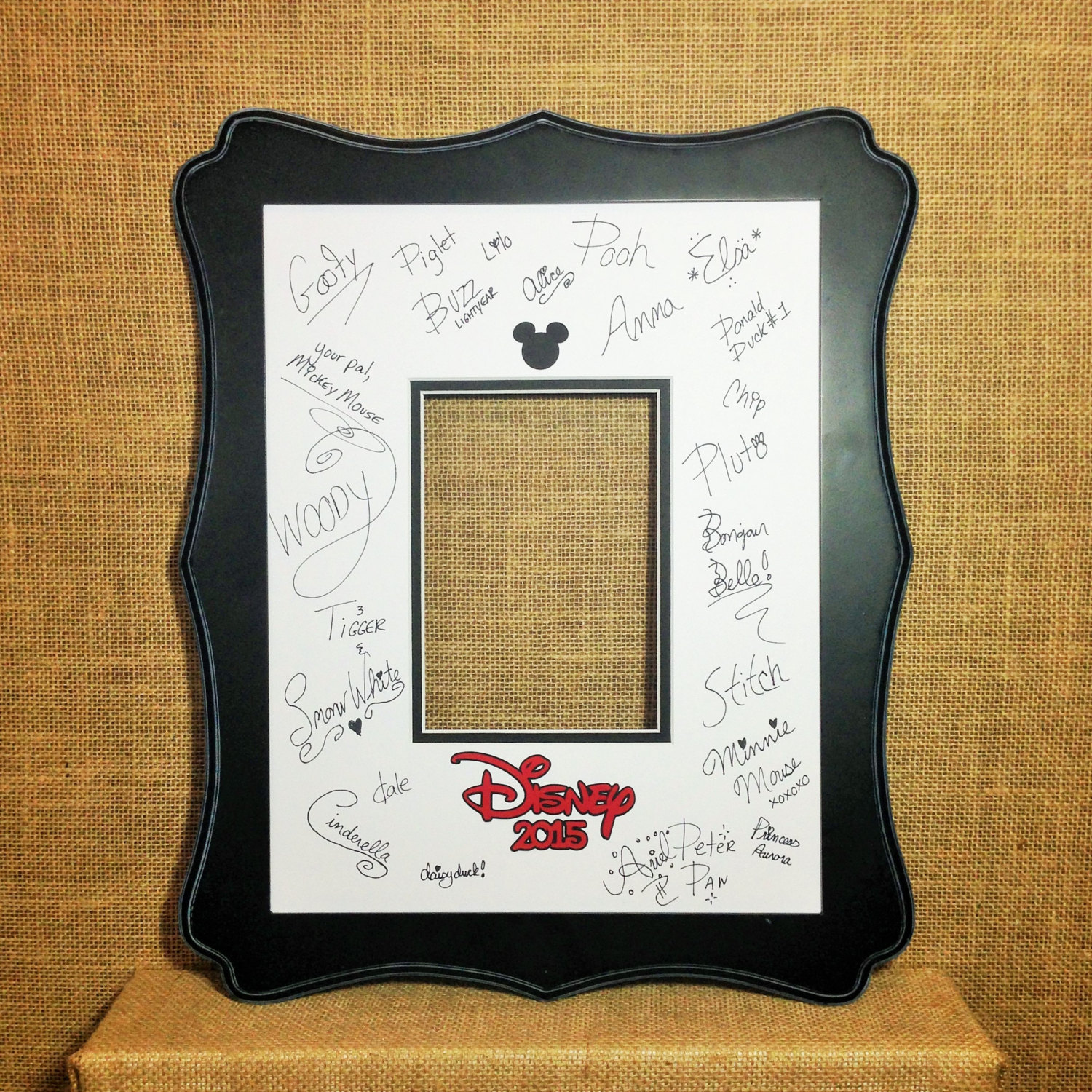 DISNEY Inspired AUTOGRAPH Photo Mat Signature Matte for