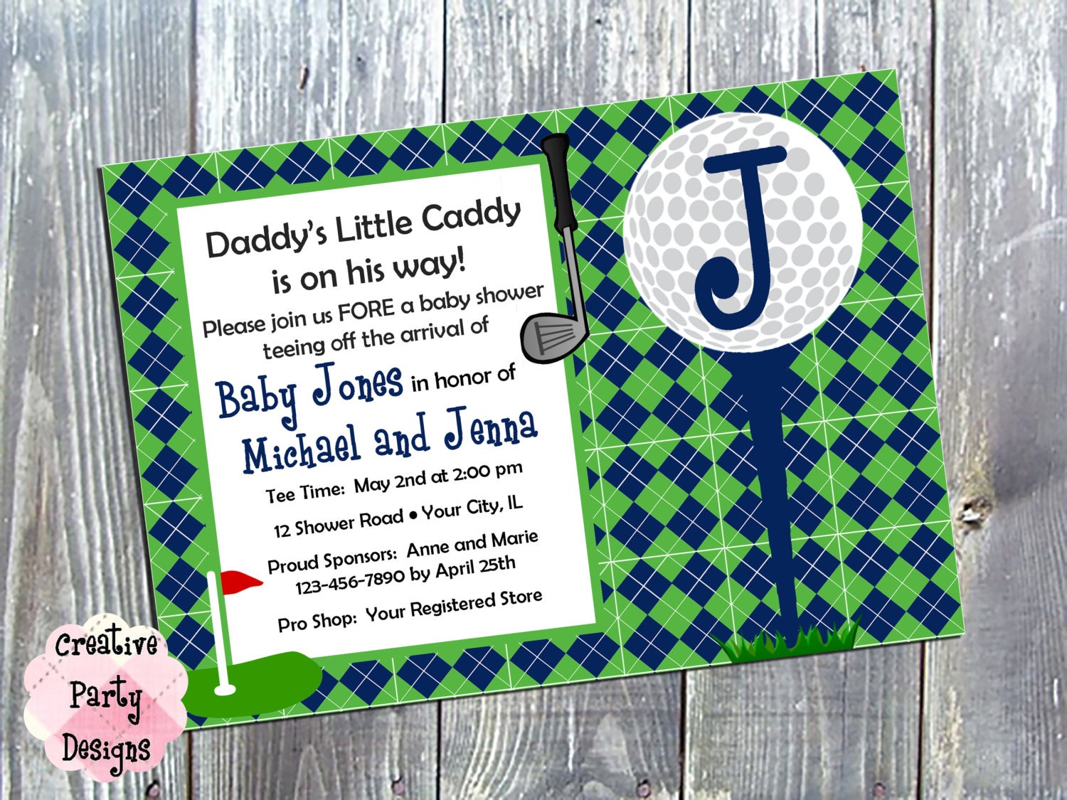 Daddy's Little Caddy Baby Shower by CreativePartyDesigns on Etsy