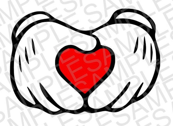 Disney Inspired Heart Hands SVG DXF and JPEG by ...