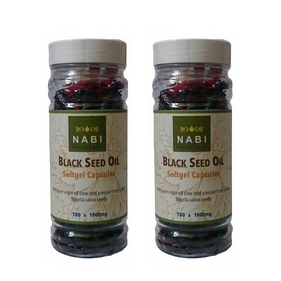 Black Seed Oil Capsules 1000mg x 100 Softgel by NabiBlackSeedOil