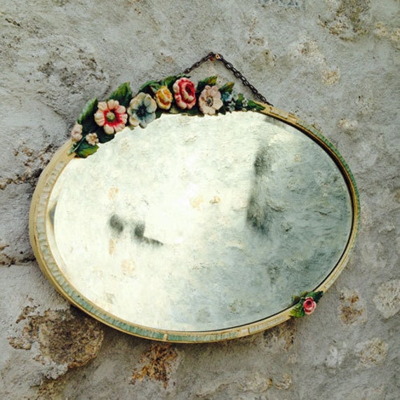 Items similar to Decorative Floral Mirror OIN000511 on Etsy