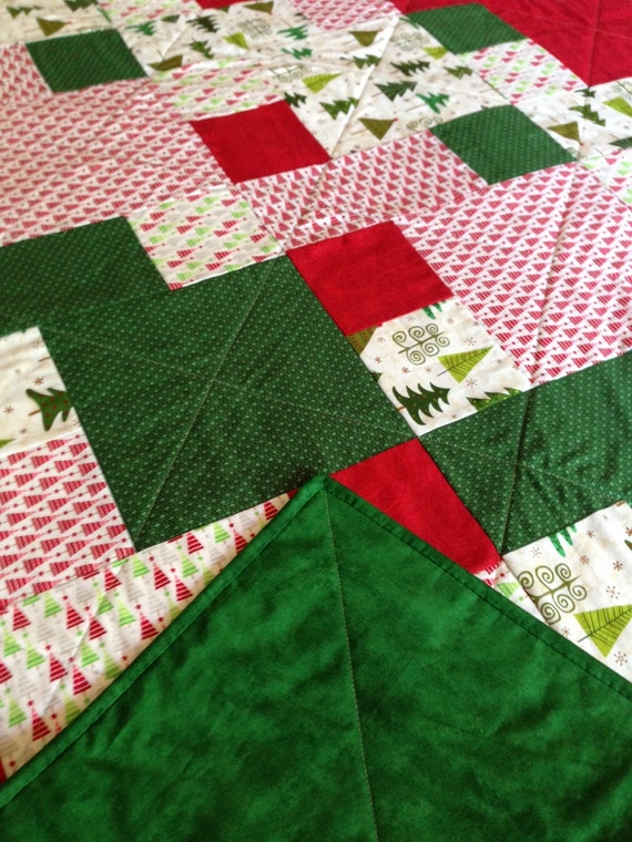 Handmade Christmas Quilt by RosehillQuilting on Etsy