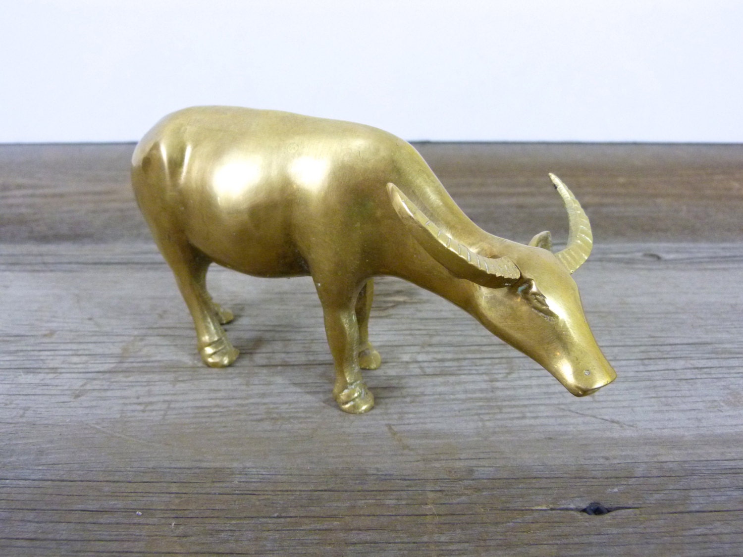 Vintage brass bull