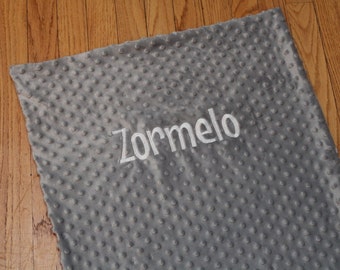 PERSONALIZED Minky Nap Mat Cover -Kindermat cover - fits size 44/45" x 19" x 1"