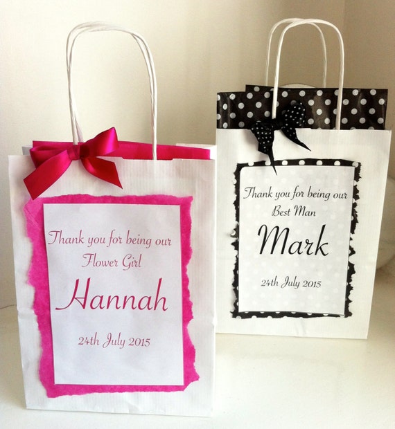 Personalised Party Wedding Gift Bags With by SweetsandSparkles1