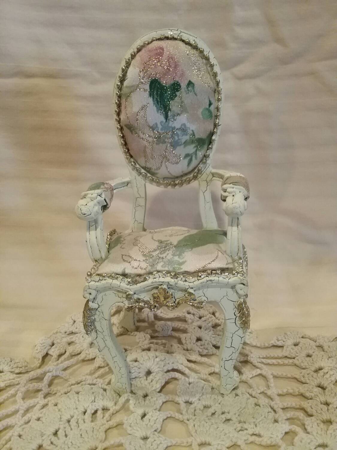 Beautiful doll house furniture chair. by RayntreeCollectibles