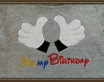 It's My Birthday Mickey Mouse shirt, boys, infant, toddler gray SHORT SLEEVE