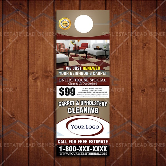 Elegant Carpet Cleaning Door Hanger By Creativeetsydesigns On Etsy Carpet Cleaning Door Hanger Template