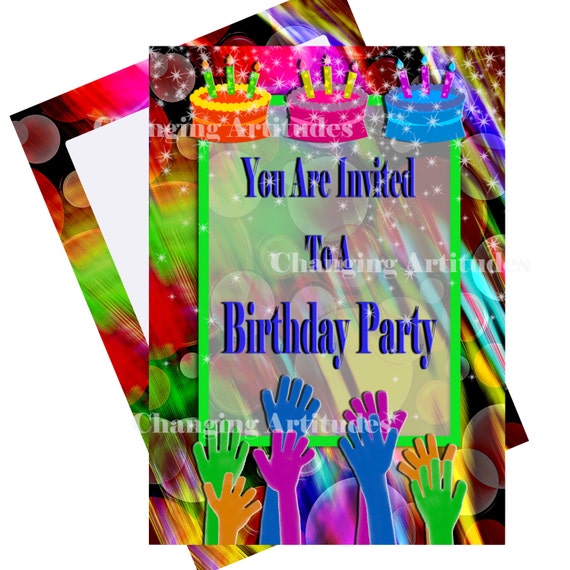 Items similar to BIRTHDAY PARTY INVITATION Generic Digital Download on Etsy