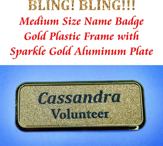 Name Badges with Fastener Bling Bling Name Tags