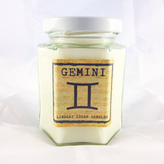 Gemini Scented Candle. Home Made Horoscope Candle. Blended to suit a