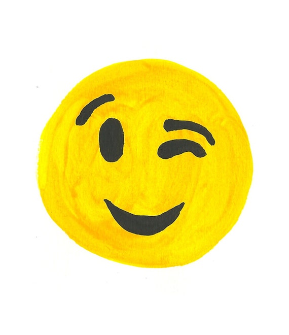 Winky Emoji Greeting Card