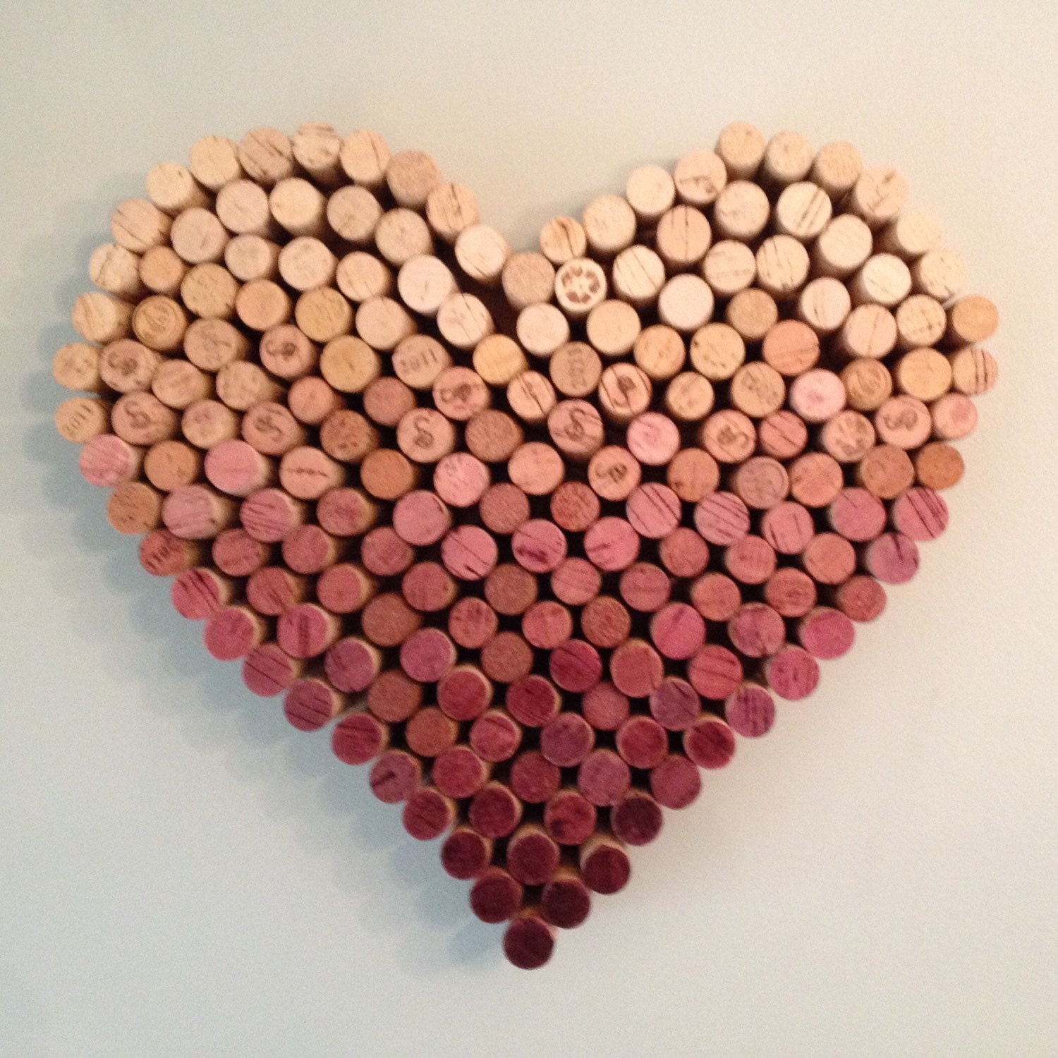 Ombre Wine Cork Heart