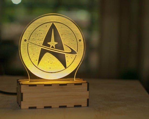 Star Trek Starfleet Insignia Table Lamp Star Trek Lamp Office