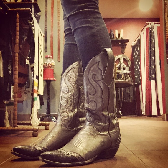 Vintage Karla del Monaco stingray cowboy boots for Ceasers Palace hotel