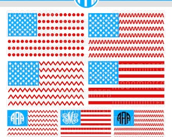 American Flag SVG Cut Files for Vinyl Cutters, Screen Printing, Silhouette, Die Cut Machines, & More