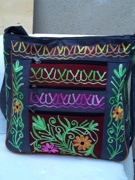 Handmade Nepalese embroidered bag