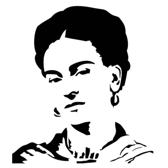 Painter Frida Kahlo on reusable laser-cut by PearlDesignStudio