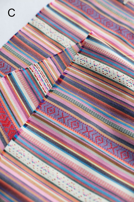 Colorful Stripe Fabric Native Tribal Fabric Ethnic by zoooop