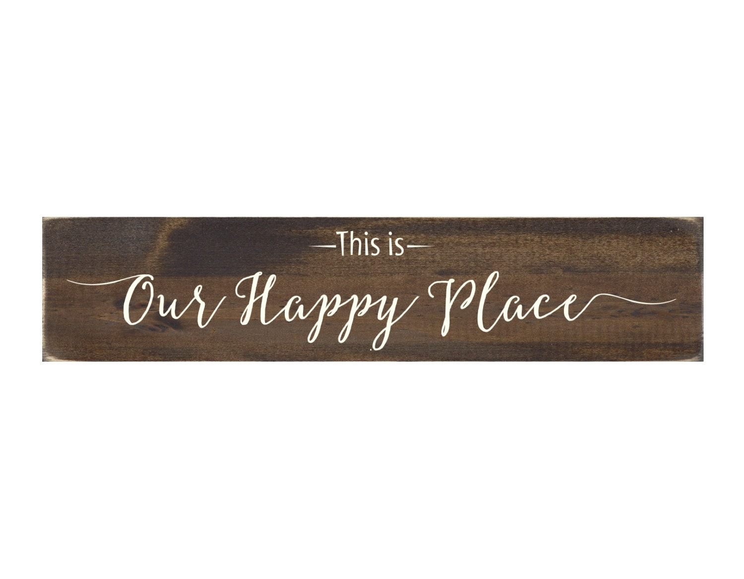 This is Our Happy Place Rustic Wood Sign Home by InTheDustDesigns