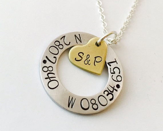 Coordinates Necklace Latitude And Longitude Necklace Custom   Il 570xN.798680592 22qw 