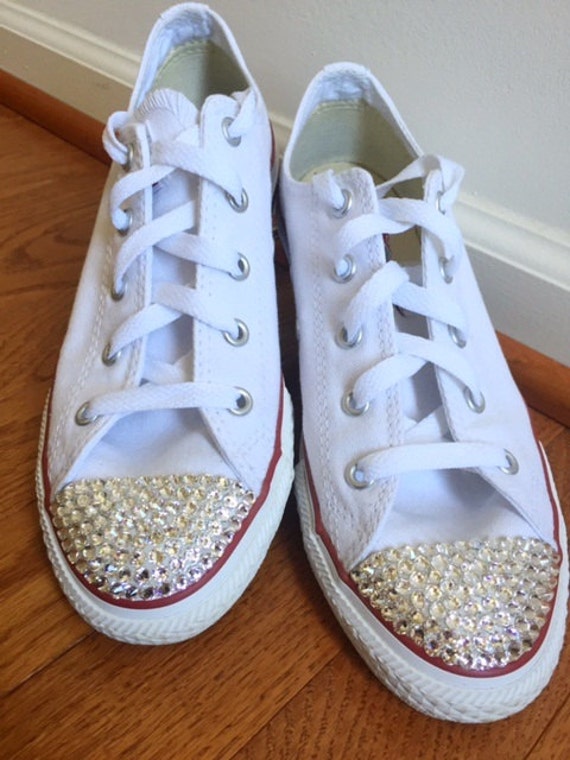 Women's Chuck Taylor All Star Blinged Out Converse Low Shoes Customized ...