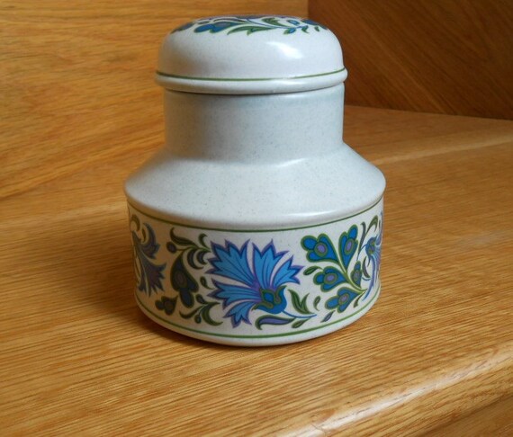 Midwinter Caprice, Storage Jar with Lid, Jessie Tait, 1970s, Made in 
