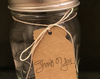 50 customized Thank You Jar Tags