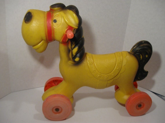 ride on plastic horse