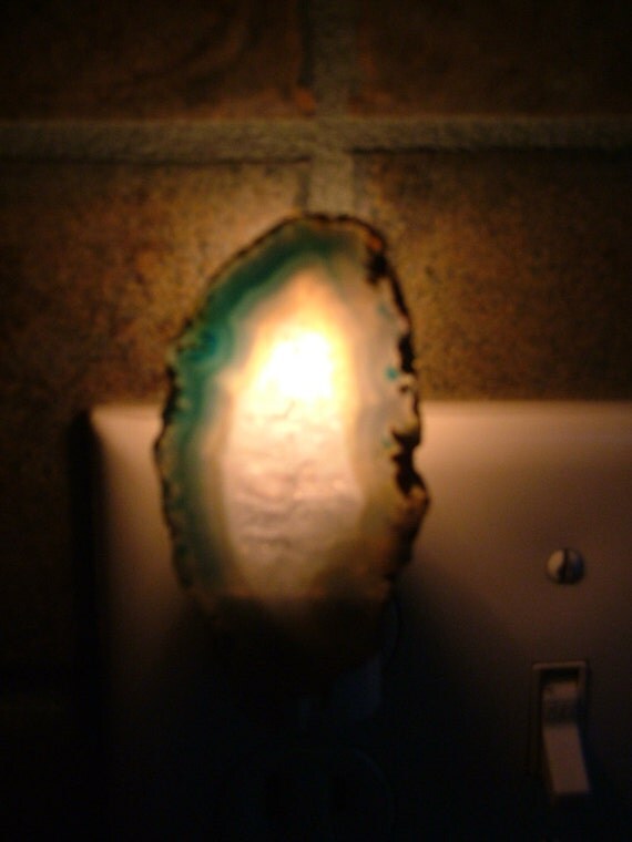 beautiful teal blue and white agate stone night light soft beautiful teal blue and white agate stone night light soft