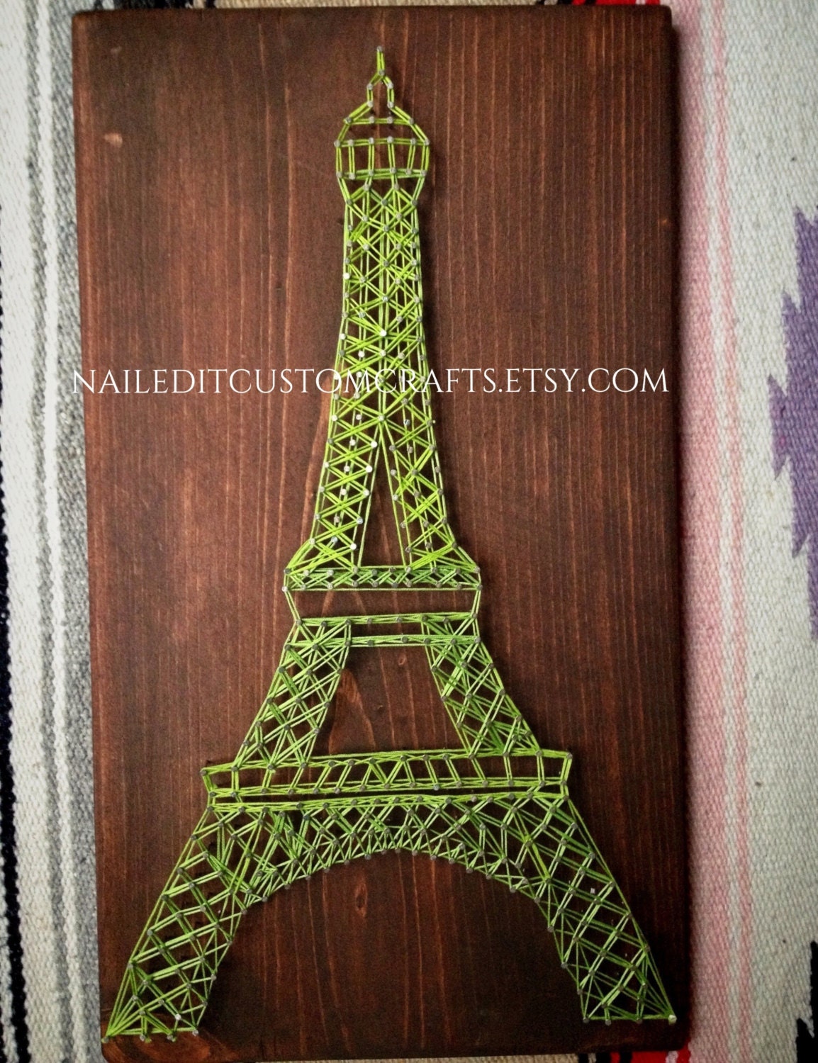 Eiffel tower string art paris decor french by NailedItCustomCrafts