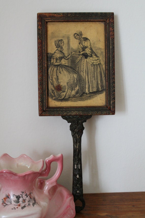 antique victorian hand mirror