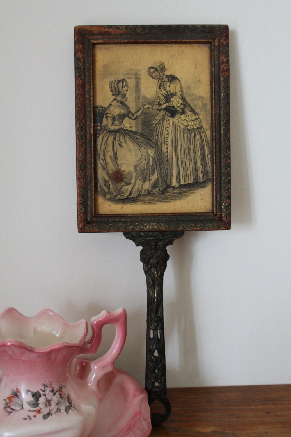 victorian style hand mirror