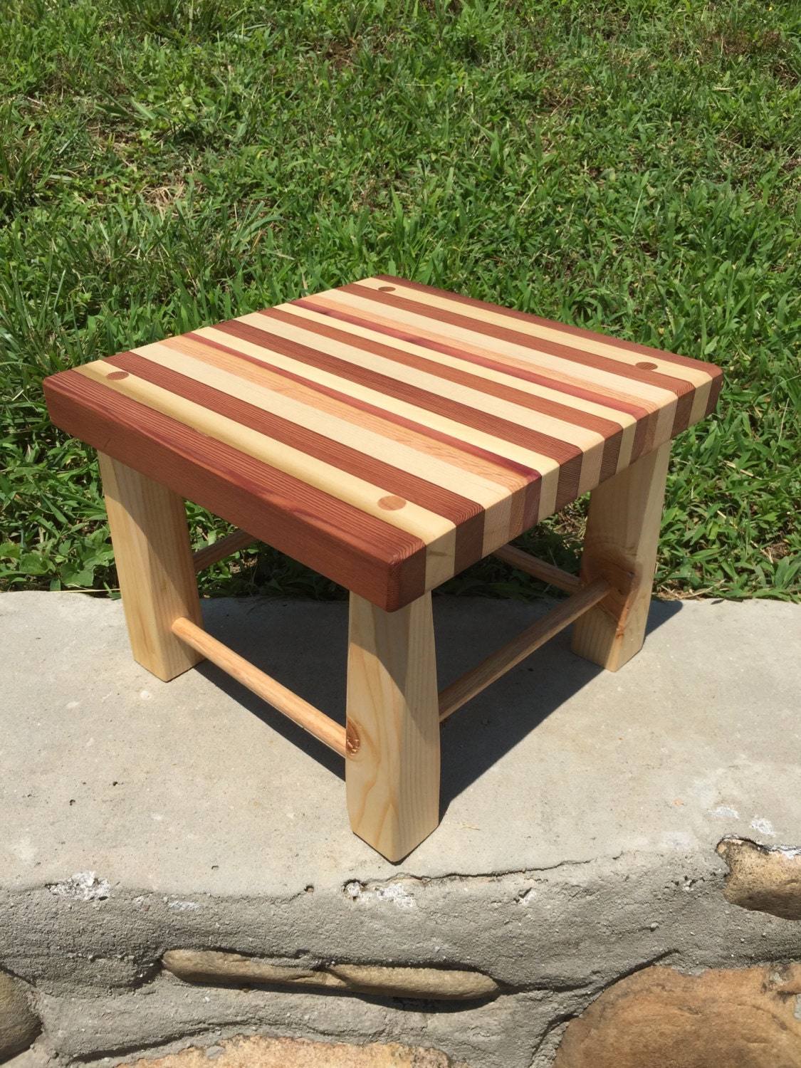 Assorted Wood Foot Stool Handmade