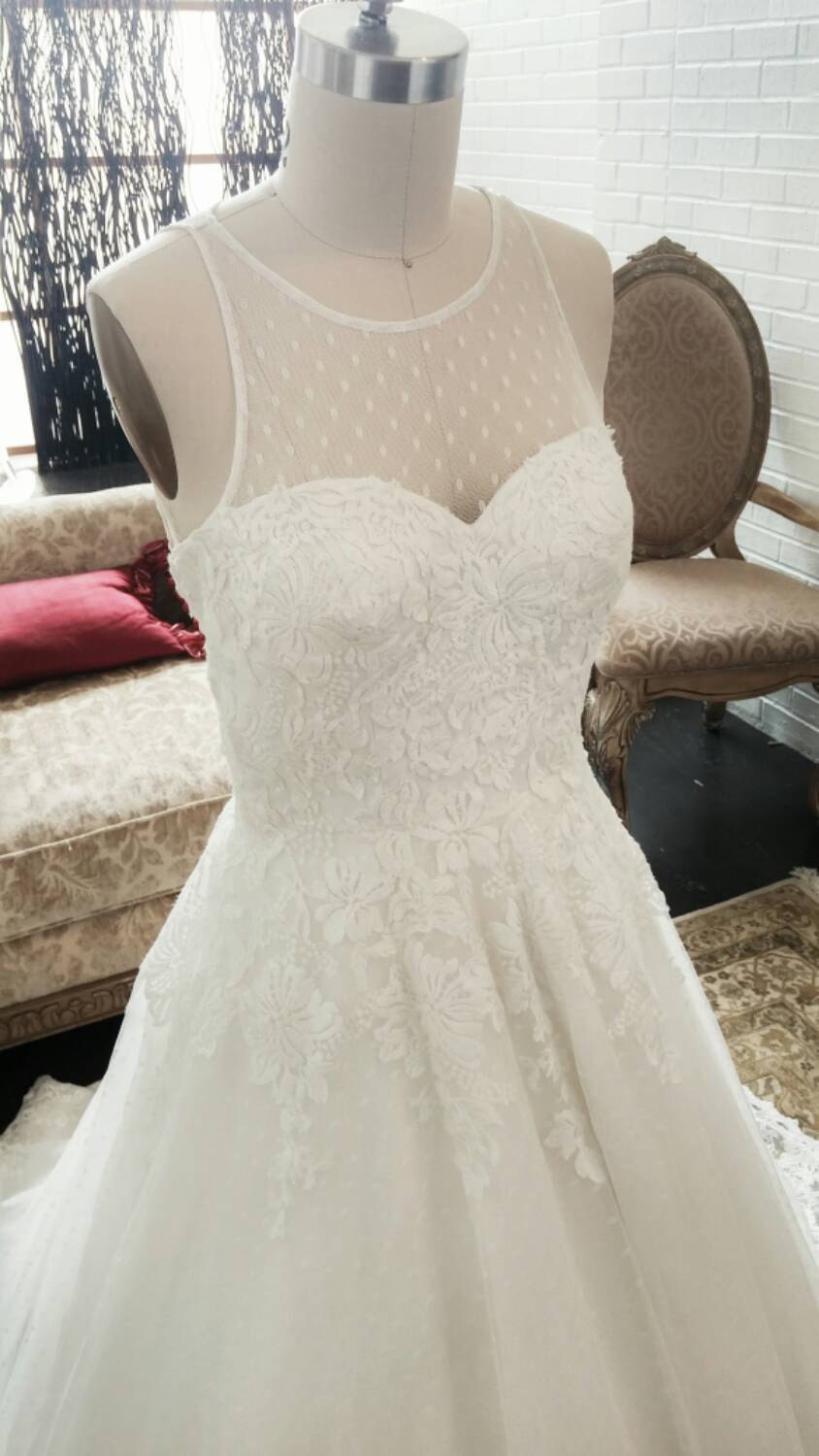 Unique Swiss  Dot Vintage Wedding  dress  With by 