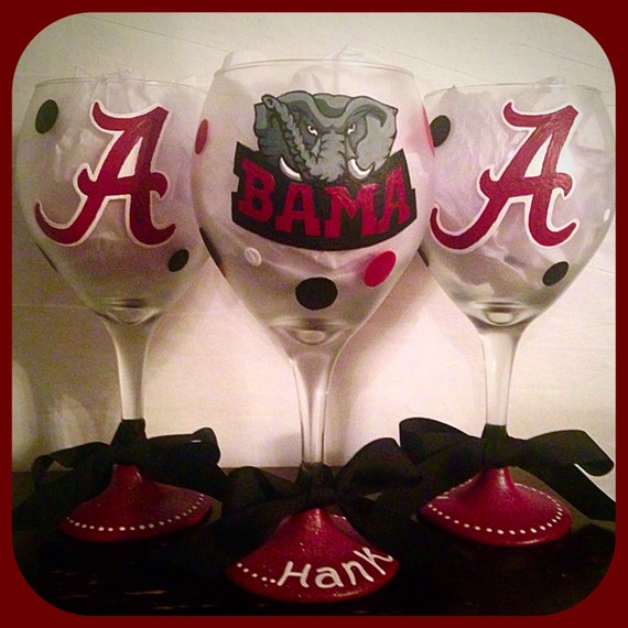 alabama crimson tide glassware
