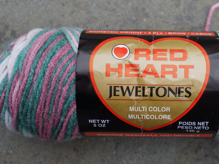 Red Heart Jeweltones yarn new with label discontinued yarn