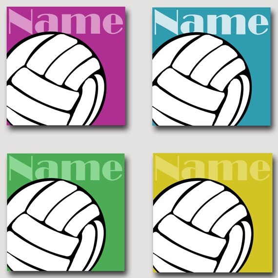 Volleyball 1 Canvas Painting FREE Personalization by RjkArt4U