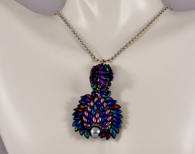 Blue Peacock Necklace